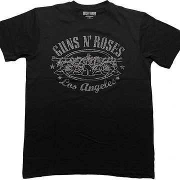Guns N' Roses Unisex T-Shirt: LA Logo (Embellished)