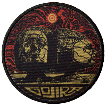 Gojira Circular Standard Patch: Scuplted Heads