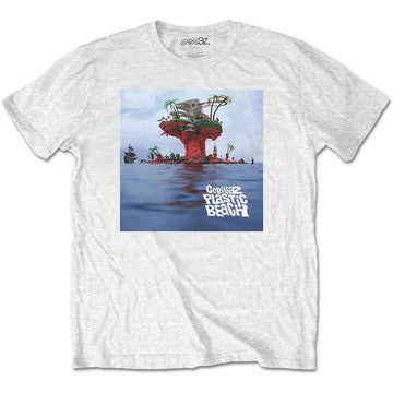 Gorillaz Unisex T-Shirt: Plastic Beach (White)