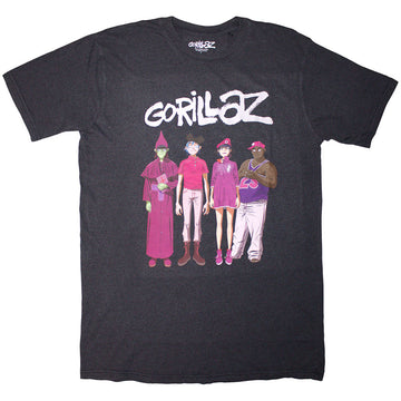 Gorillaz Unisex T-Shirt: Cracker Island Standing Group (Black)