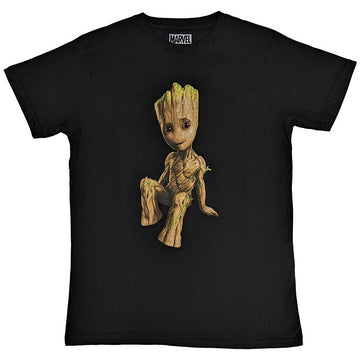 Marvel Comics Unisex T-Shirt: Guardians of the Galaxy Groot Perch (Black)