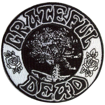 Grateful Dead Circular Standard Patch: Black & White Bertha Circle