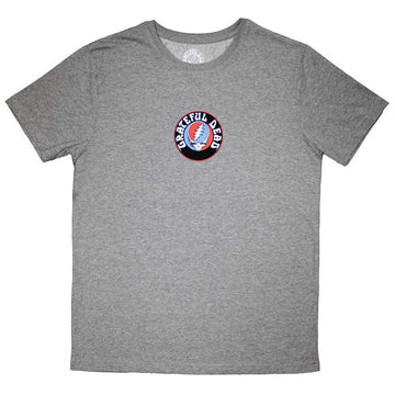 Grateful Dead Unisex T-Shirt: Mini Steal Your Face Logo (Grey)