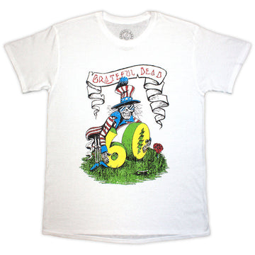 Grateful Dead Unisex T-Shirt: 60th Rose Pose (White)