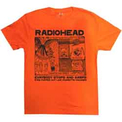 Radiohead Unisex T-Shirt: Gawps (Orange)