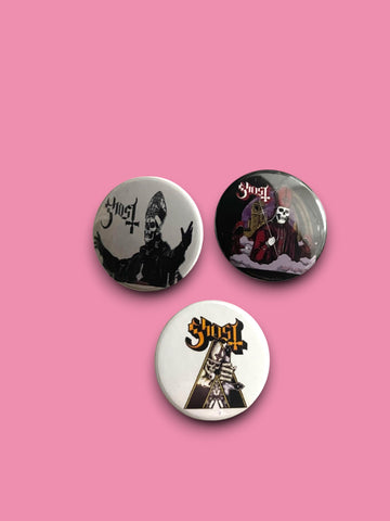 Ghost - Set of 3 Button Badges - Badge