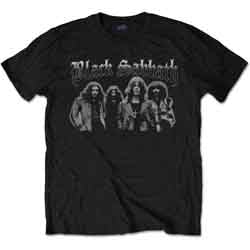 Black Sabbath Unisex T-Shirt: Greyscale Group (Black)
