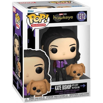 Marvel - Hawkeye - Kate Bishop with Lucky the Pizza Dog - Bobble-Head Funko Pop! (1212)