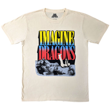 Imagine Dragons Unisex T-Shirt: Falling Clouds (Natural)