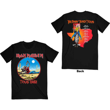Iron Maiden Unisex T-Shirt: The Beast Tames Texas (Back Print) - Black