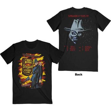 Iron Maiden Unisex T-Shirt: Stranger In A Strange Land (Back Print) - Black