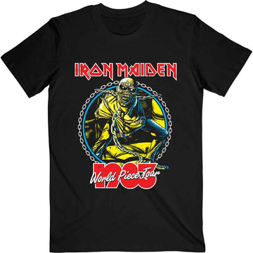 Iron Maiden Unisex T-Shirt: World Piece Tour '83 V.2. - Black