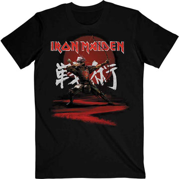 Iron Maiden Unisex T-Shirt: Senjutsu Eddie Archer Kanji - Black