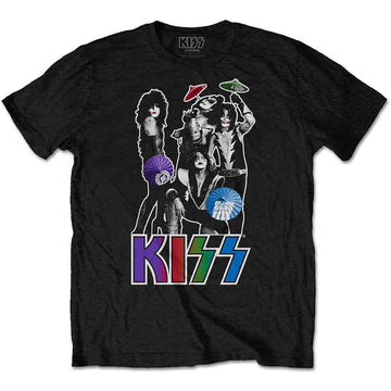 KISS Unisex T-Shirt: Umbrellas - Black