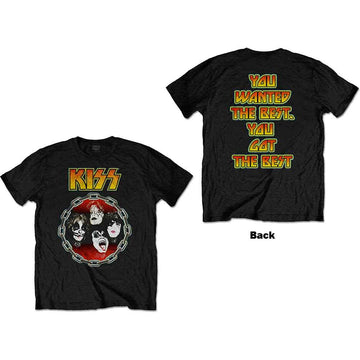 KISS Unisex T-Shirt: You Wanted The Best (Back Print) - Black