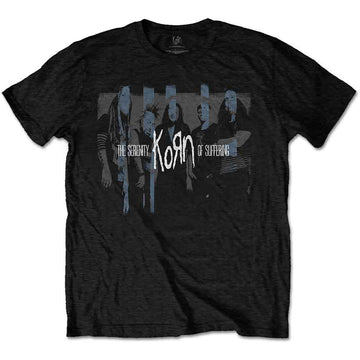 Korn Unisex T-Shirt: Block Photo - Black