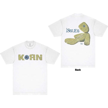 Korn Unisex T-Shirt: Doll Issues (White) (Back Print)