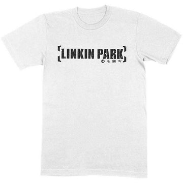 Linkin Park Unisex T-Shirt: Bracket Logo - White