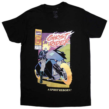 Marvel Comics Unisex T-Shirt: Ghost Rider Spirit Reborn Comic Cover (Black)