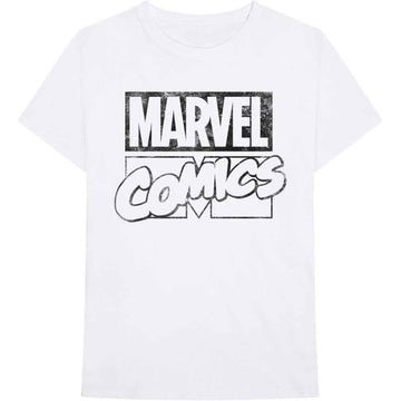 Marvel Comics Unisex T-Shirt: Logo (White)
