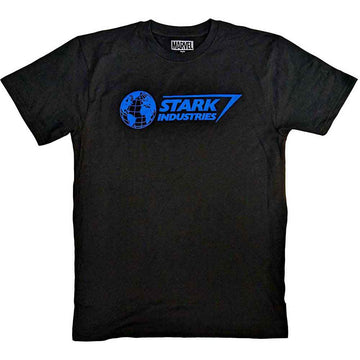 Marvel Comics Unisex T-Shirt: Stark Industries Blue (Black)
