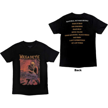 Megadeth Unisex T-Shirt: Peace Sells Album Cover (Black) (Back Print)