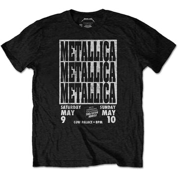 Metallica Unisex T-Shirt: Cow Palace (Black)