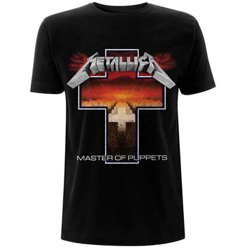 Metallica Unisex T-Shirt: Master of Puppets Cross (Black)