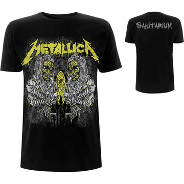 Metallica Unisex T-Shirt: Sanitarium (Black) (Back Print)