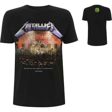 Metallica Unisex T-Shirt: Stockholm '86. (Black) (Back Print)
