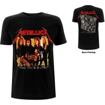 Metallica Unisex T-Shirt: Garage Photo Yellow (Black) (Back Print)