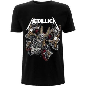 Metallica Unisex T-Shirt: Skull Moth (Black)