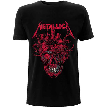 Metallica Unisex T-Shirt: Heart Skull (Black)