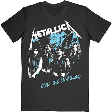 Metallica Unisex T-Shirt: Vintage Ride The Lightning - Black