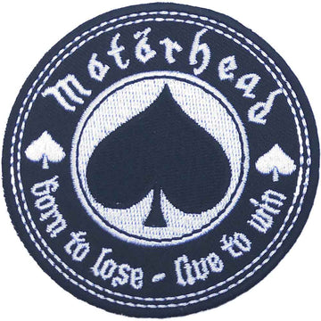 Motorhead Circular Standard Patch: Born to Love, Live to Win+B79:C81