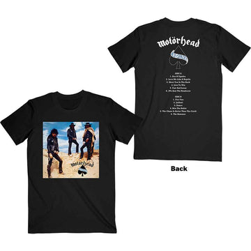 Motorhead Unisex T-Shirt: Ace of Spades Track list (Back Print) - Black