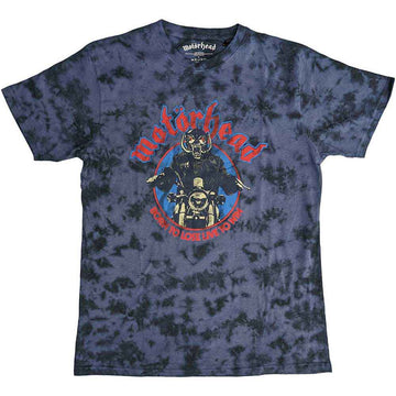 Motorhead Unisex T-Shirt: Born To Lose Biker (Wash Collection) - Blue