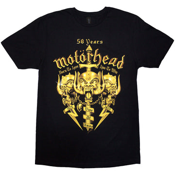 Motorhead Unisex T-Shirt: 50 Years Swords & Warpig (Black)