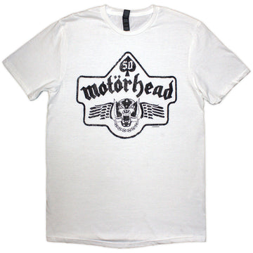 Motorhead Unisex T-Shirt: 50 Years Ace Wings Emblem (White)