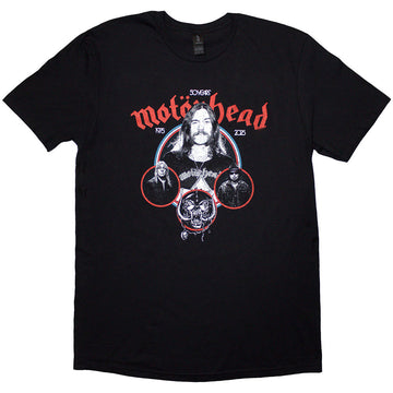 Motorhead Unisex T-Shirt: 50 Years Band Circles (Black)