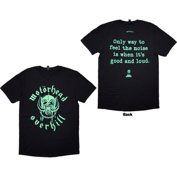 Motorhead Unisex T-Shirt: Overkill Lyric (Black) (Back Print)