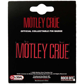 Motley Crue Pin Badge: Logo
