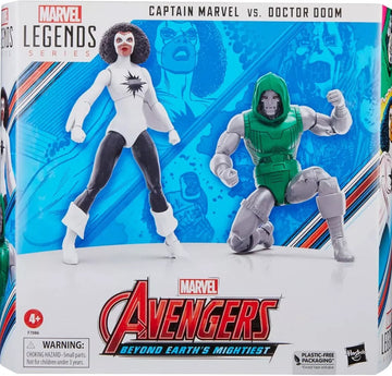 Marvel Legends Series - Captain Marvel vs Doctor Doom - 15cm Action Figures by Hasbro