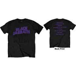 Black Sabbath Unisex T-Shirt: Masters of Reality Album (Black) (Back Print)