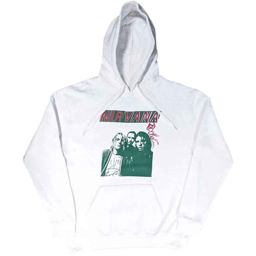 Nirvana Unisex Pullover Hoodie: Flipper (White)