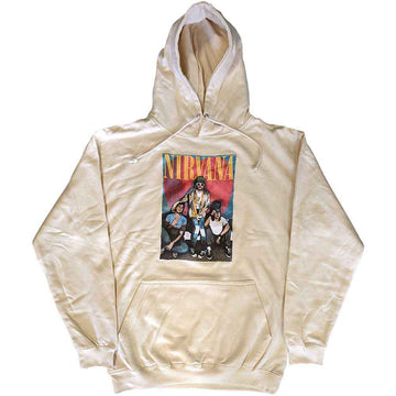 Nirvana Unisex Pullover Hoodie: Trapper Hat Mono Logo (Sand)