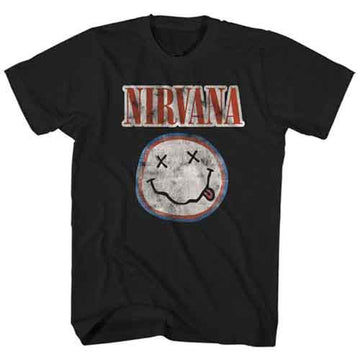 Nirvana Unisex T-Shirt: Distressed Logo (Black)
