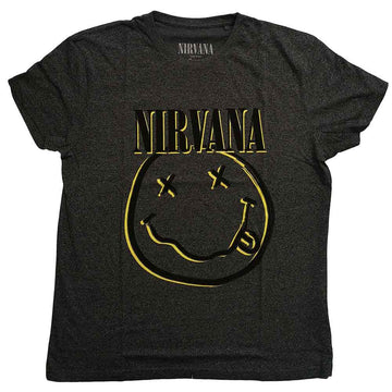Nirvana Unisex T-Shirt: Inverse Happy Face (Brindle)