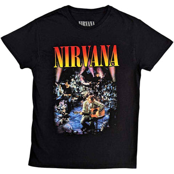 Nirvana Unisex T-Shirt: Unplugged Photo (Black)