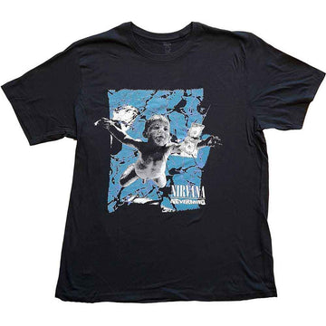 Nirvana Unisex T-Shirt: Nevermind Cracked (Black)
